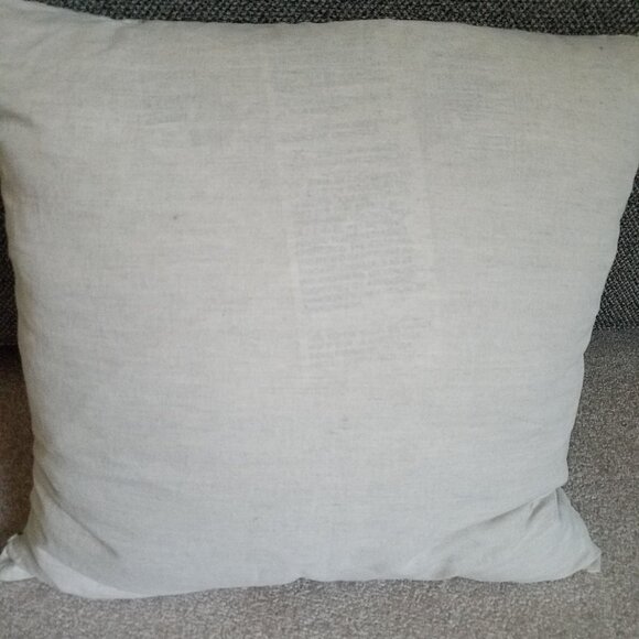 Pottery Barn Reilley Blue/Off White Embroidered Pillow Covers 22" (two) - Picture 5 of 8